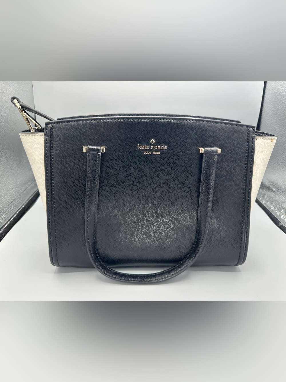 Kate Spade Patterson Drive Geraldine Black & Cream Colorblock Satchel
